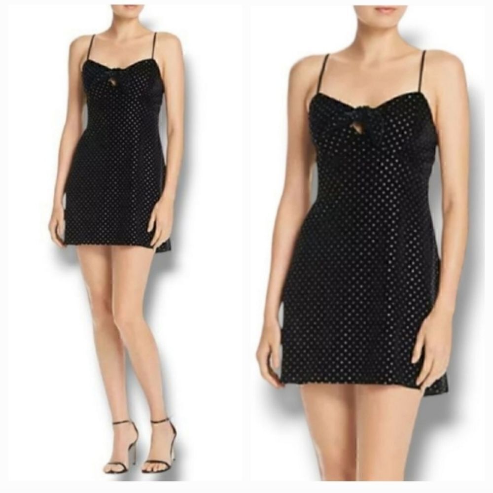 NEW Show Me Your MuMu Constance Studded Velvet Mini Dress in Black Size Small - Picture 12 of 12